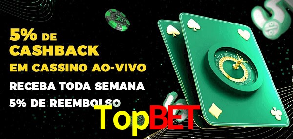 Promoções do cassino ao Vivo Topbet